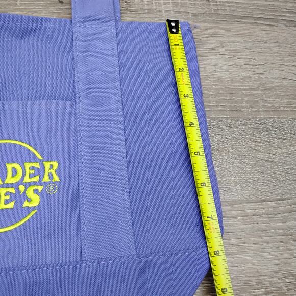 Trader Joe's New Halloween Canvas Tote Bag Purple Embroidered Logo - Picture 7 of 7